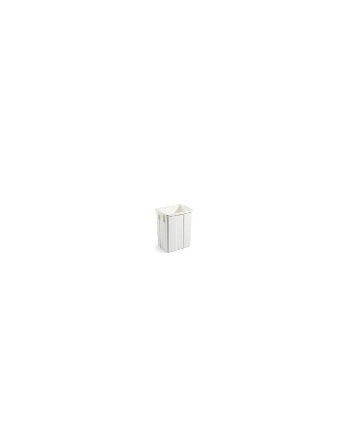 Poubelle plastique blanche à couvercle basculant 25L - Delaisy Kargo