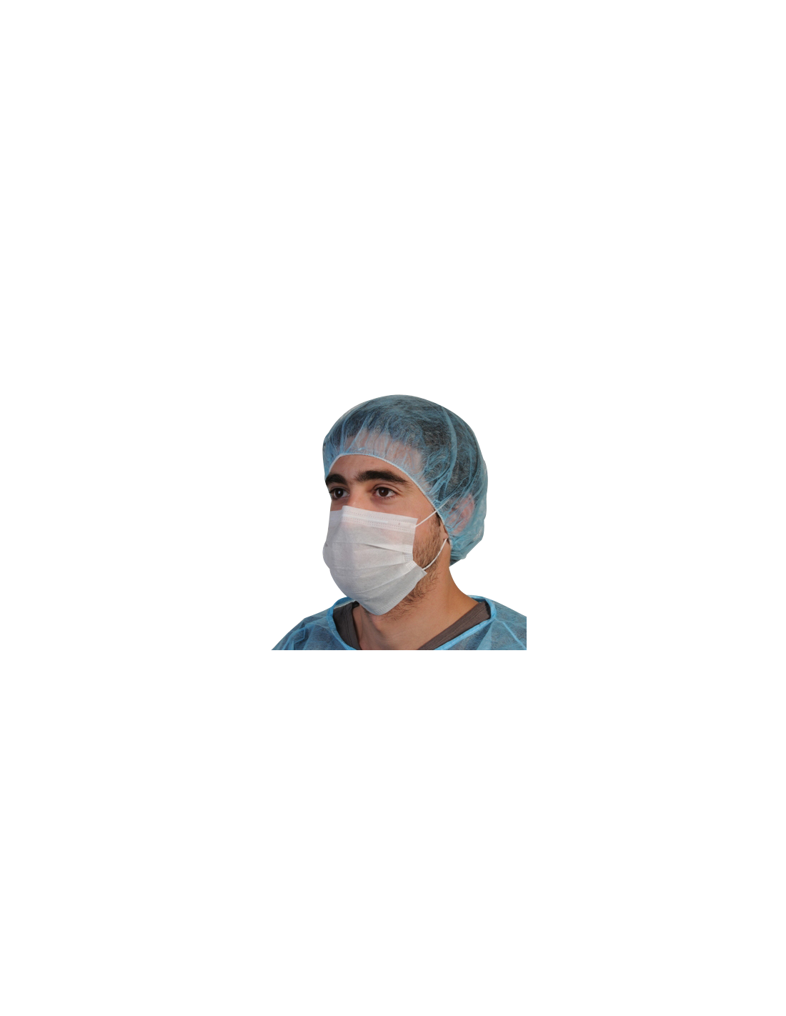 Vente de masque hygienne papier 1 PLI elastique en blanc au prix imbattable  chez Tooemd