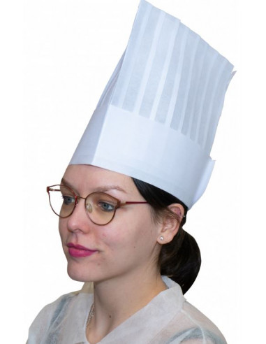 Toque Cuisinier Chef Papier Blanc (100 unités)