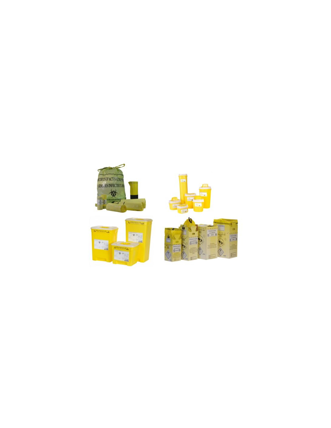 Bac plastique 660L opercule emballage gris/jaune - FM Developpement