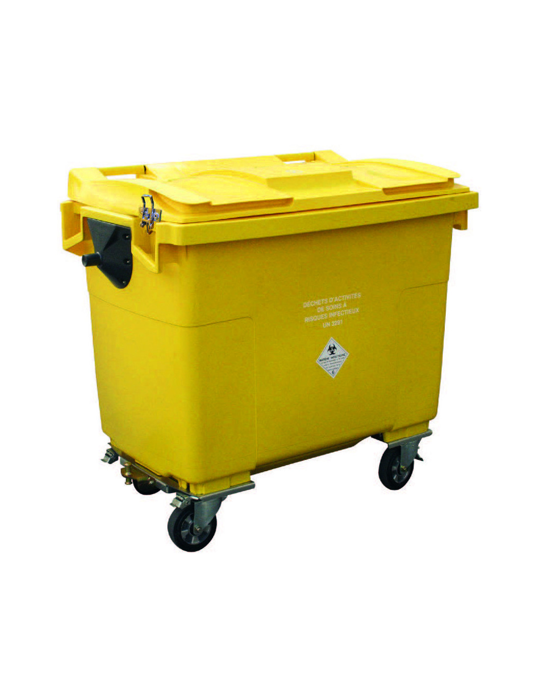 Sacs poubelle déchets hospitaliers Dasri poignées coulissantes jaunes 30 L,  lot de 500 - Sacs pour déchets courants