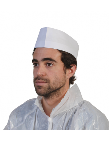 Toque Cuisinier Chef Papier Blanc (100 unités)