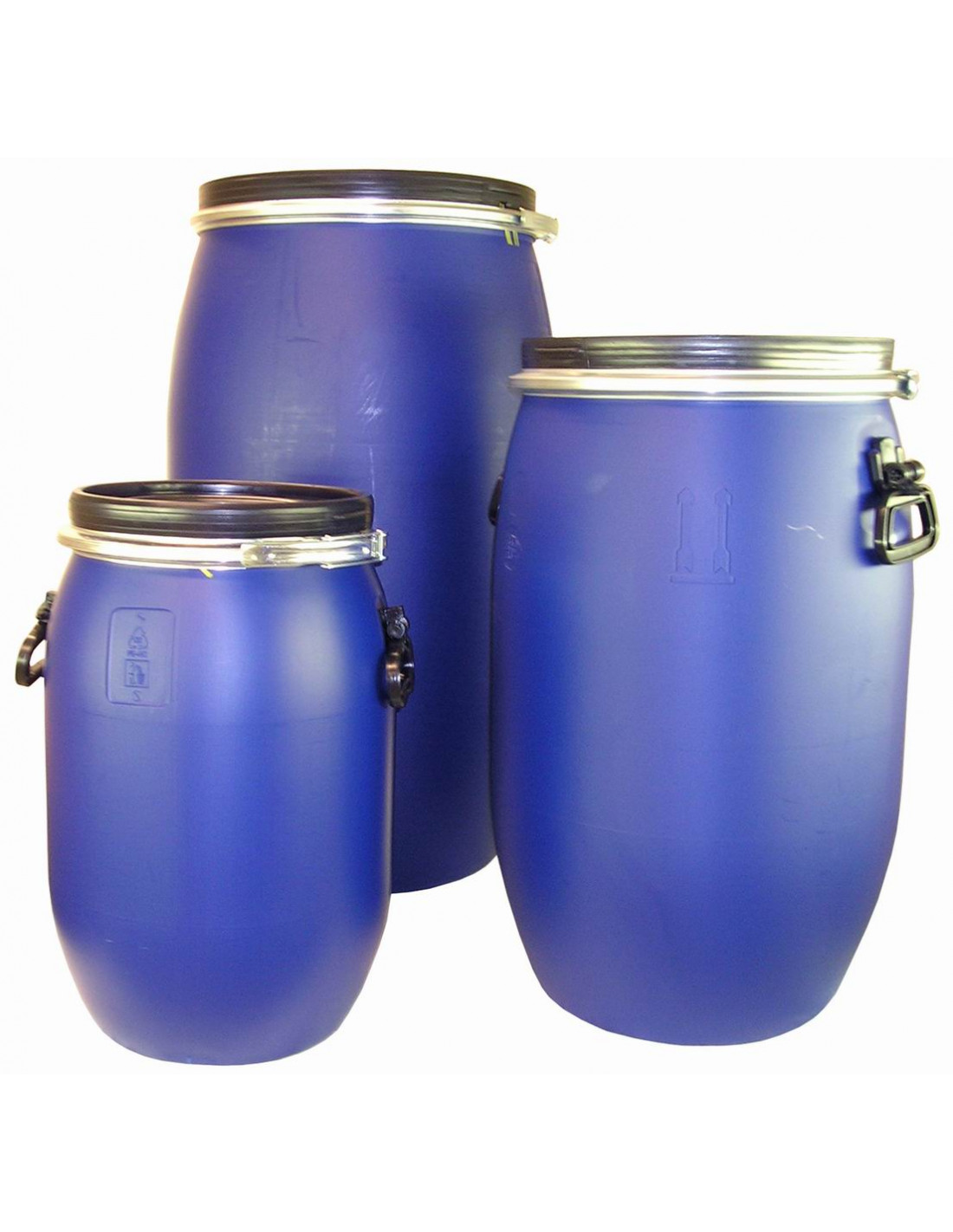 Fût bleu 220 litres et 225 litres à bondes - Hirschfeld Emballages